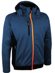 [VOLGAM05] VESTE SOFTSHELL BLEUE TRIPLE COUCHE AVEC MEMBRANE TPU T2XL