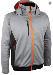 [VOLGA02] VESTE SOFTSHELL [Taille: Taille M] [Couleur: Gris clair]