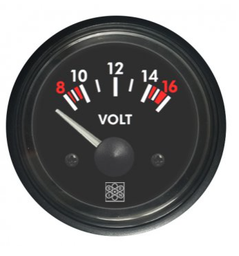 [SG082] VOLTMETRE VDO MARINE ROND [Marque: VSG ANALOGIQUE] [Couleur: Blanc] [Voltage: 12 V]