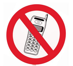AUTOCOLLANT 'TELEPHONE INTERDIT'