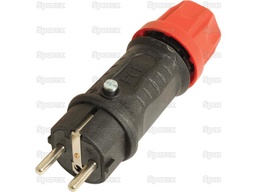 [28287] MALE PLUG 220 V 16A RUBBER