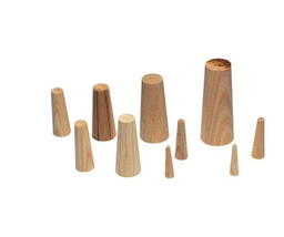 [YAP007] PINOCHE CONIQUE EN BOIS LOT DE 9